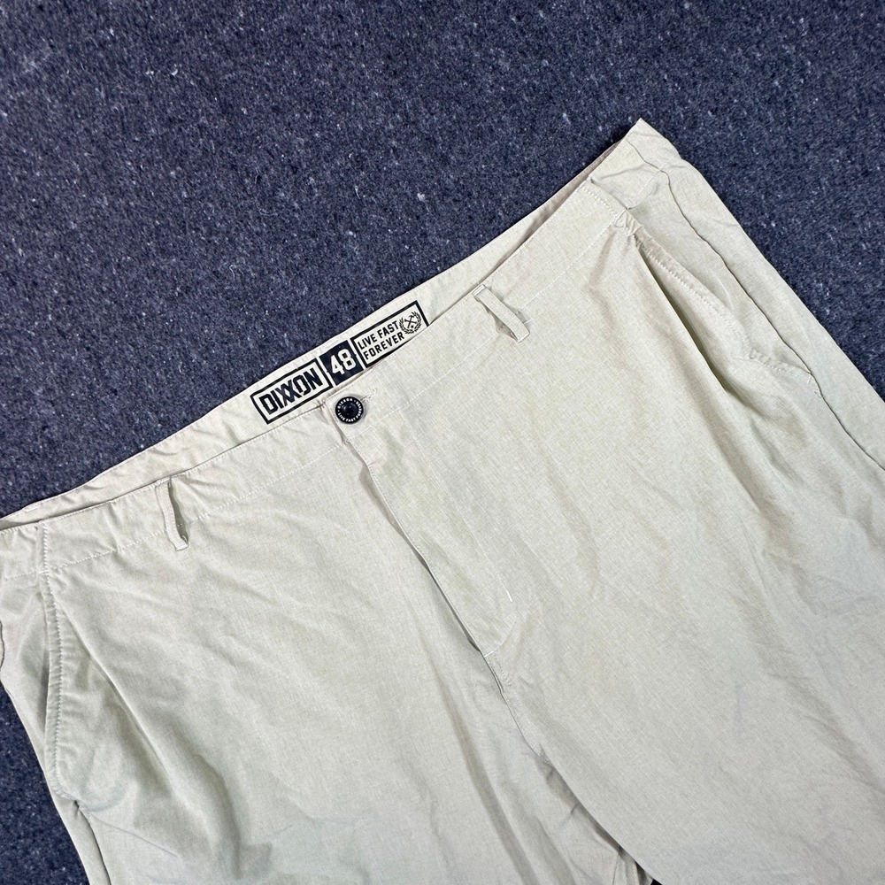 Dixxon Chino Shorts Men 48 Tan Flat Front Hybrid Stretch Casual Outdoor skate